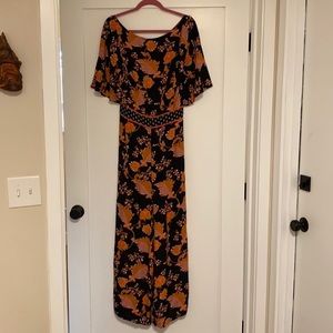 NWT Anthropologie plus, size 24 belted botanical jumpsuit.